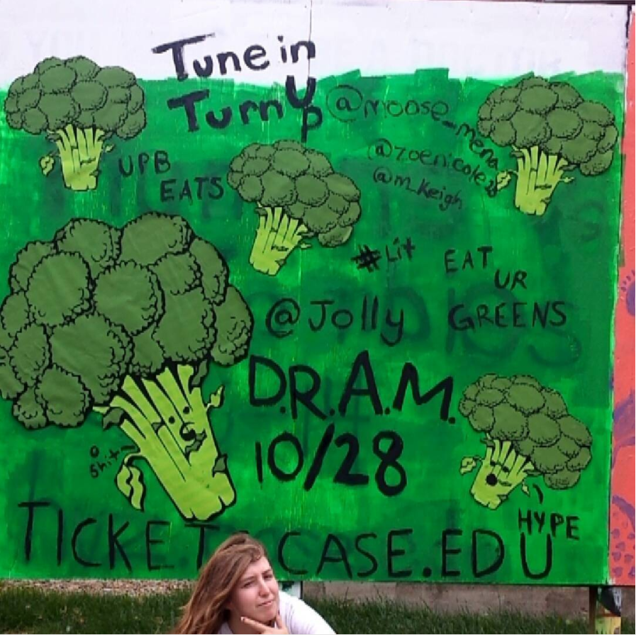 We created this broc-heavy tableau for the D.R.A.M.concert.